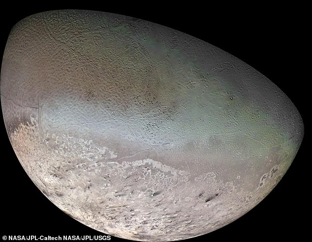 Neptune's moon Triton (pictured) is known to be geologically active and has an atmosphere composed primarily of nitrogen, just like Earth.