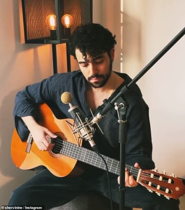 Hajipour (pictured) does not appear to be intimidated by Iran's legal system and last month released another controversial song that appears to take aim at the regime and the charges he faces.