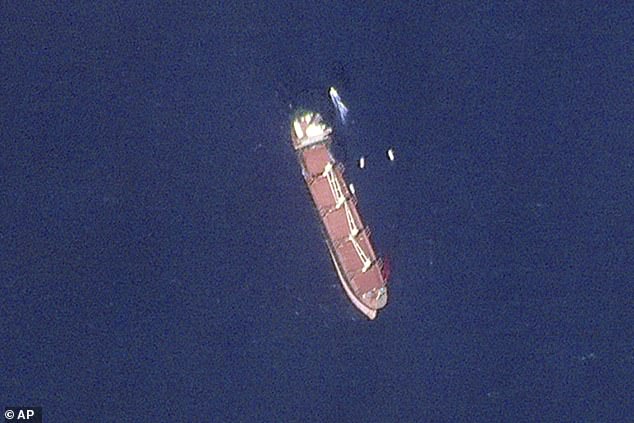 The Rubymar was carrying a cargo of fertilizers when it was attacked 35 miles off Yemen.