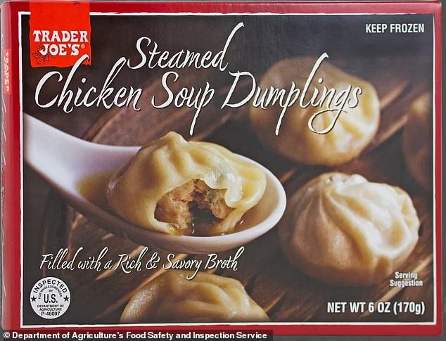 The California producer of TJ's Steamed Chicken Soup Dumplings has issued a warning for more than 160,000 boxes sold in stores across the United States.