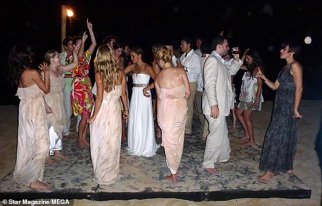 Prince Harry's wife and her childhood best friend Ninaki Priddy, who was the duchess's maid of honor at her first wedding (pictured), reportedly fell out over Meghan's treatment of her first husband, Trevor Engelson.