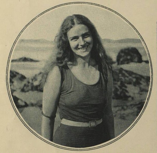Callaghan, 32, underwent three months of grueling resistance training at Brighton Pier and pushed her body to the limits to play Mercedes Gleitze (pictured) in the upcoming film Vindication Swim.