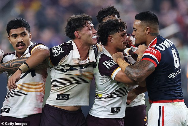 Broncos players, led by center Kotoni Staggs, were quick to defend Mam following Roosters player Spencer Leniu's alleged comment.
