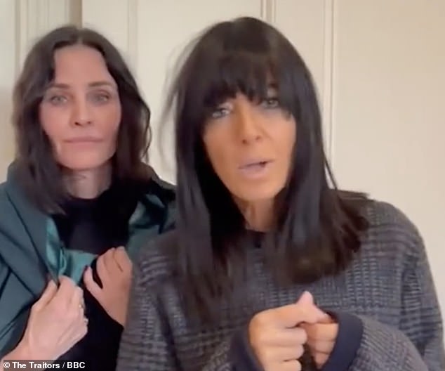 Courteney Cox is reportedly being lined up as the first signing for a celebrity version of The Traitors (Courtney, left, pictured with The Traitors host and friend Claudia Winkleman).