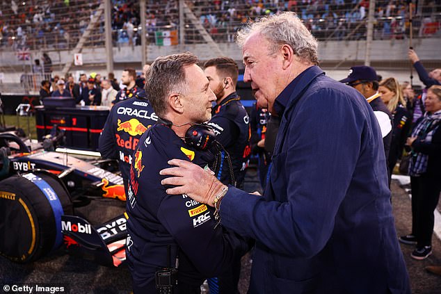 Christian Horner was seen chatting with former Top Gear presenter Jeremy Clarkson in Bahrain.