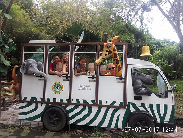 Samantha and Mick Murphy at Bali Safari and Marine Park in 2017
