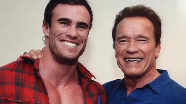 The Australian bodybuilder (pictured with Arnold Schwarzenegger, who he played in the 2018 film Bigger) admits he overcame his own suicidal thoughts.