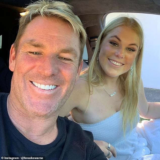 Brooke shared several heartwarming photos of herself with the cricket great.