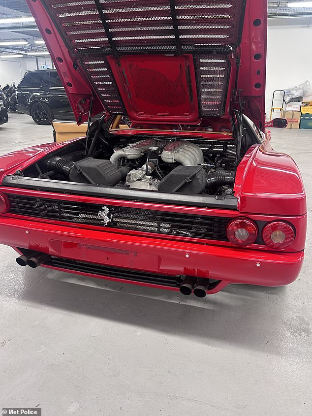 The red Ferrari F512M, valued at £350,000, was one of two Italian sports cars hijacked while their drivers were at the San Marino Grand Prix in Imola, Italy, in April 1995.