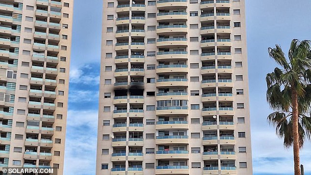 The fire occurred in an apartment on the 11th floor of a 24-storey residential block in Villajoyosa