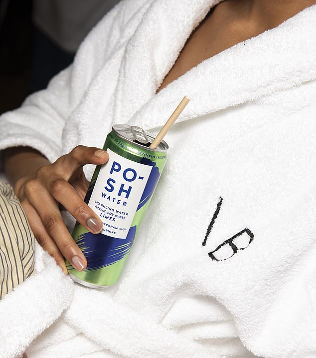 Victoria pulled out all the stops for her show, with models and guests presented with custom DASH water drinks that had been rebranded as custom-made POSH water cans.