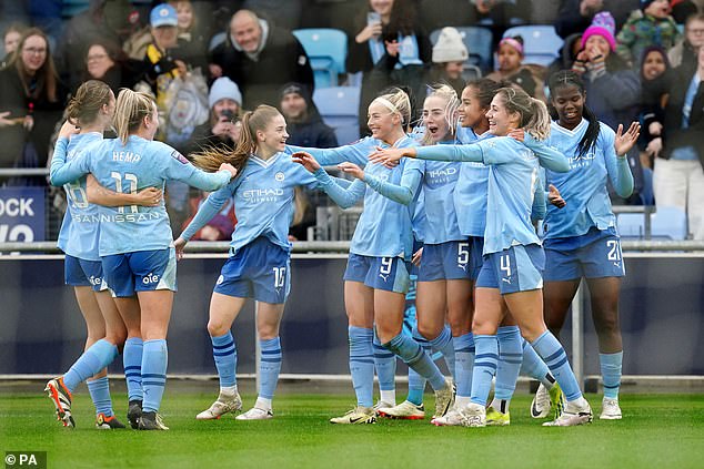 City are joint leaders of the Women's Super League and are still in the League Cup and FA Cup.