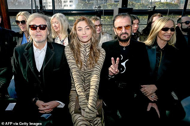 Paris and Paul sat alongside Sir Ringo and his wife Barbara Bach four decades after his huge feud with his King of Pop father Michael as they showed there was no bad blood.