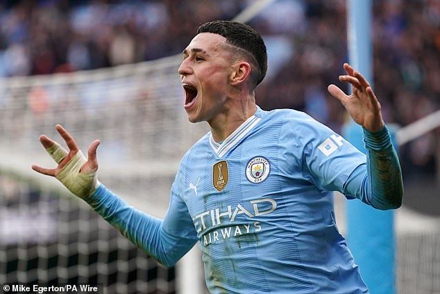 Phil Foden took his scoring tally to 18 in the entire competition with an impressive brace against the Red Devils at the Etihad.