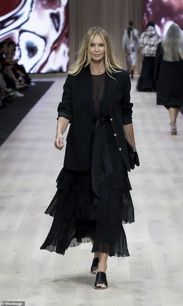 Next on display was an all-black ensemble from Aje.