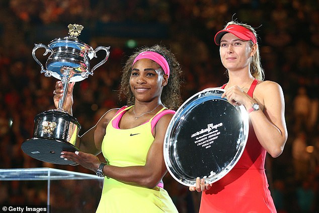 However, Serena was victorious in the next 19 matches between the athletes, and the two tennis icons have long since buried the hatchet (pictured in 2015 at the Australian Open).