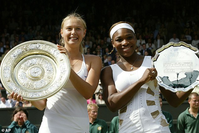 Serena and Maria had a long-standing rivalry in the tennis world, which began two decades ago when Maria beat Serena to win Wimbledon in 2004 at age 17 (pictured).