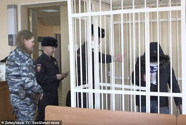 Tsyrenzhapov was wearing a hood and his face covered when the judge announced his sentence.
