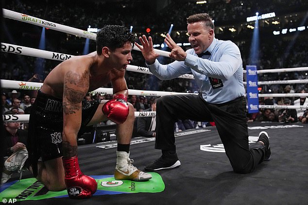 The 25-year-old went down with a left hook to the body in the seventh and failed to beat the referee's count.