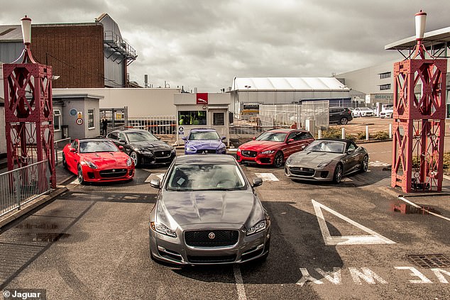 The carmaker's Castle Bromwich factory (pictured) will stop making cars within weeks, marking the end of the road for the XE and XF saloons and the F-Type sports car.