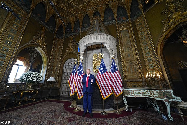 Trump addressed cameras at Mar-a-Lago on Monday hours after the ruling.
