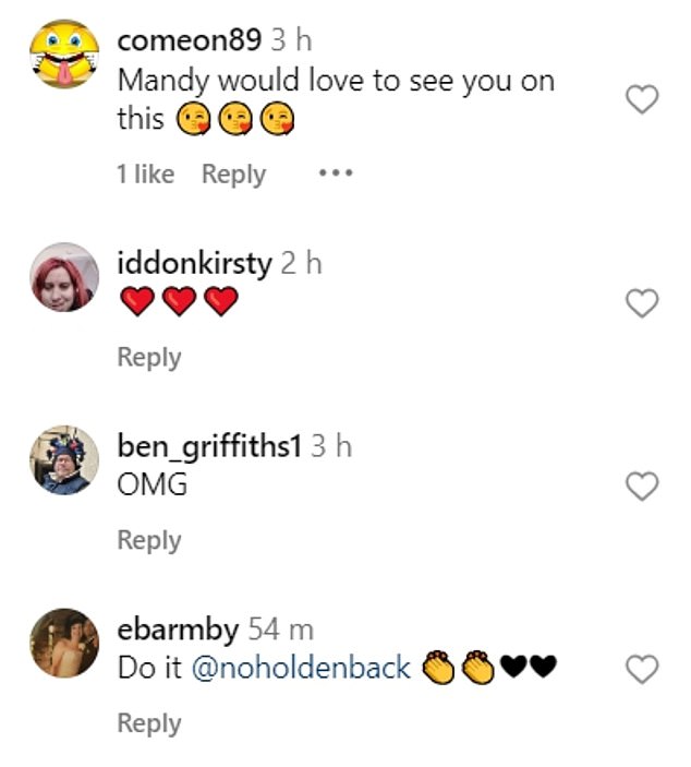 And it seems fans are on board with the idea too, as they took to the comments section to share their delight at the prospect of Amanda starring on the show.