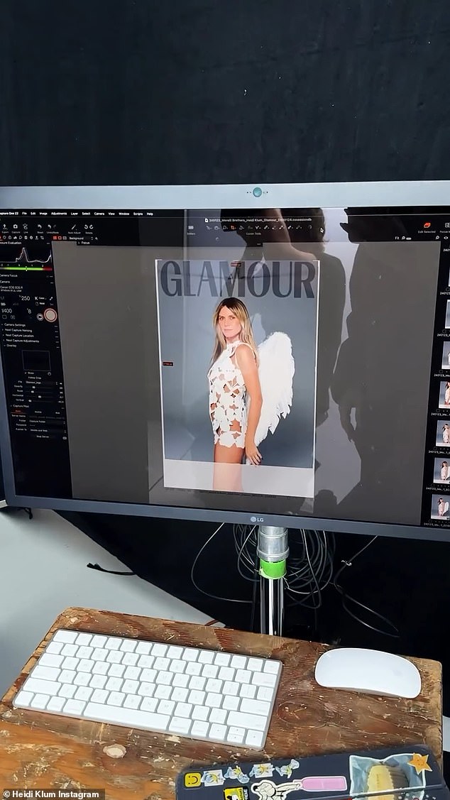 The blonde beauty shared a behind-the-scenes montage of the sexy shoot on Instagram.
