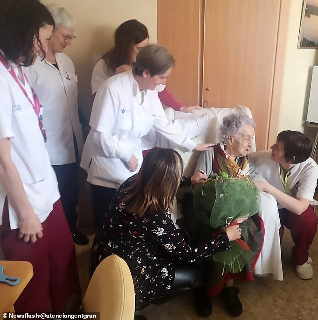 Maria Branyas became the oldest person to recover from Covid in May 2020