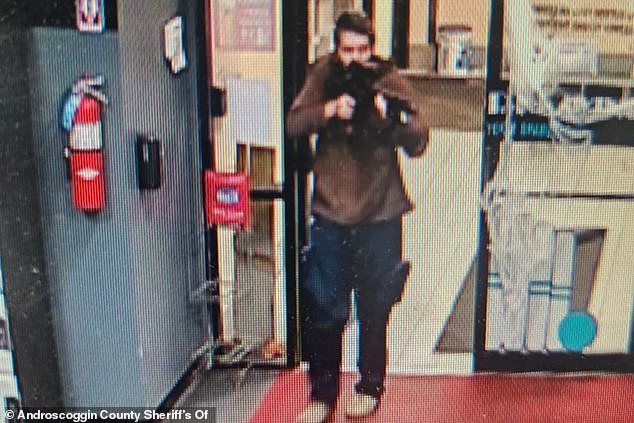 A survivor of the Maine massacre last year described being shot five times by bowling alley gunman Robert Card (pictured).