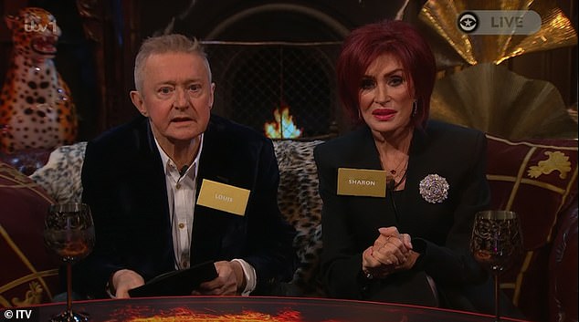 Louis was the second celebrity to enter, but was quick to tell the hosts that he knew his X Factor friend Sharon Osbourne would be in the house.