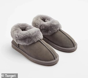 Target Shearling and Leather Closed-Toe Slipper ($45)
