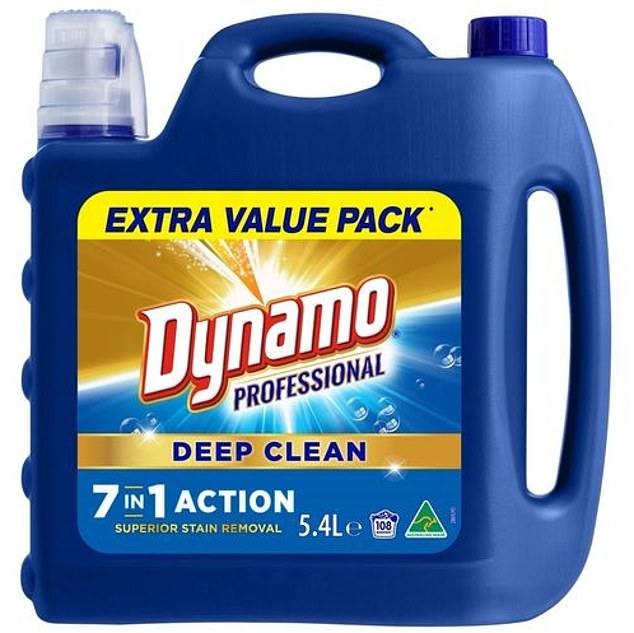 Dynamo 5.4L Professional 7-in-1 Liquid Laundry Detergent is just $27.67 at Bunnings, while it will set you back $47 at Woolworths