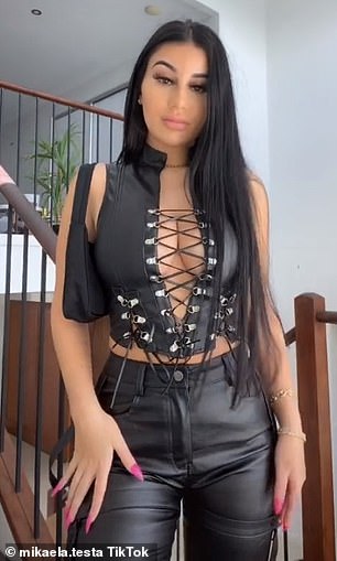 In August, Mikaela revealed why she had chosen to undergo a BBL, which is one of the most dangerous plastic surgeries available.  (Pictured before the BBL of her)