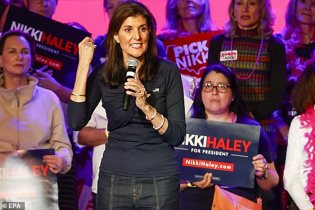 1709613794 49 Nikki Haley faces NINE separate outbursts at her final rally