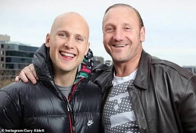 Ablett, 62, (pictured with son Gary Jr) has passed on several coveted items, including the 1989 Norm Smith medal from the Grand Final.