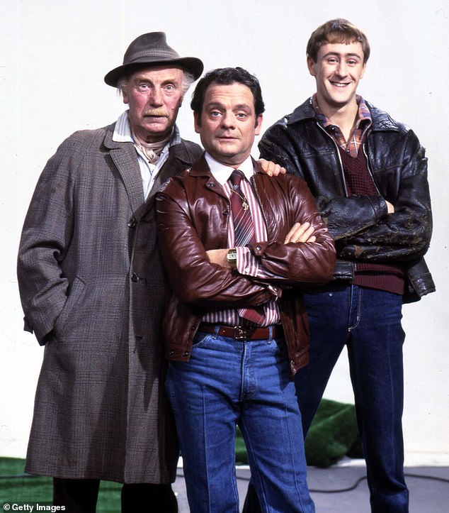 Nicholas is best known for his portrayal of Rodney Trotter on the iconic British show Only Fools And Horses (pictured, 1981 LR: Lennard Pearce; David Jason and Nicholas Lyndhurst).