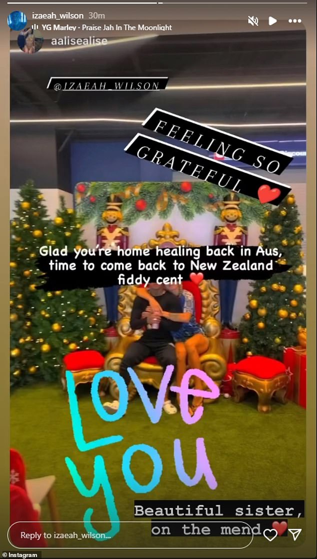 It is understood that Wilson has since flown back home to Australia, as seen in an Instagram story shared by his sister.