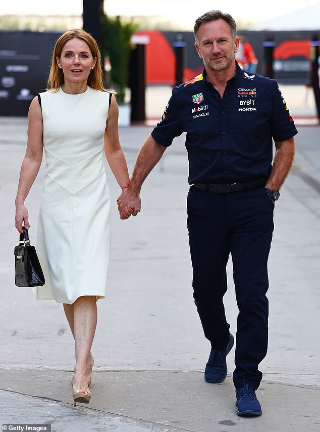 It comes after Geri Horner attended the Bahrain Grand Prix with her husband Christian, shortly after suggestive text messages allegedly sent by him to a female employee were leaked online.
