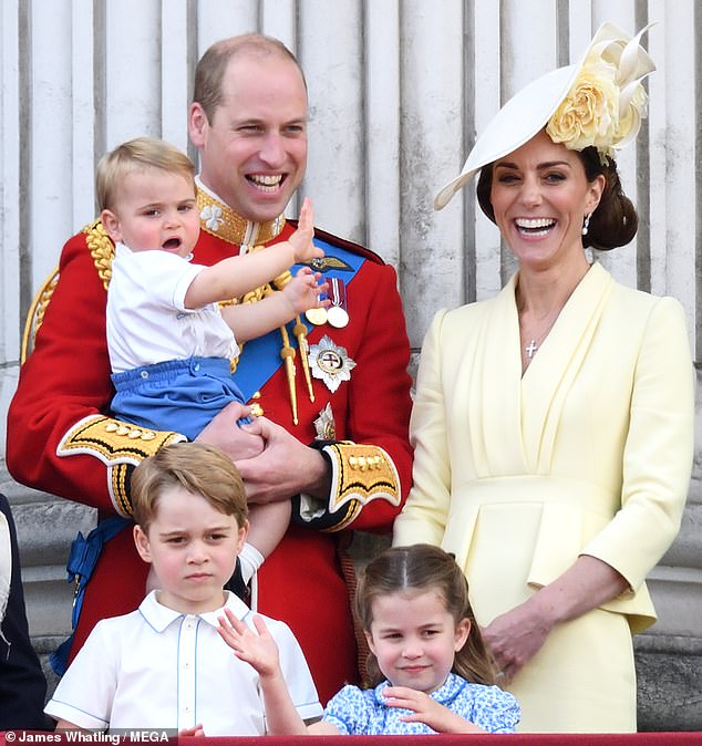 2019 -- William and Kate at Trooping the Color with their children in London on June 8, 2019
