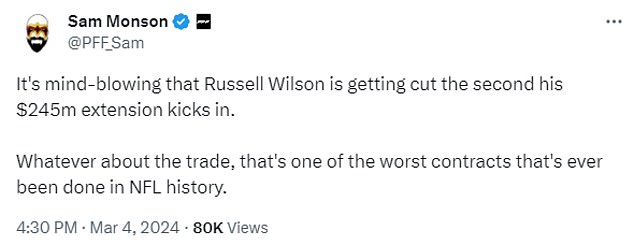 1709651174 892 NFL fans label Russell Wilsons trade to the Broncos the