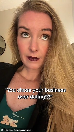 She appears above in a post in support of her matchmaking business.