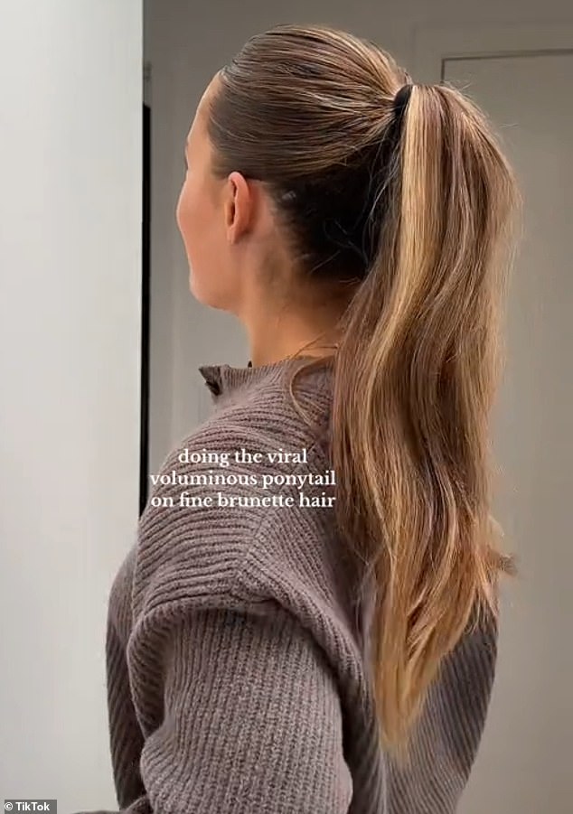 The viral ponytail was a hit among her followers who want to try it themselves.