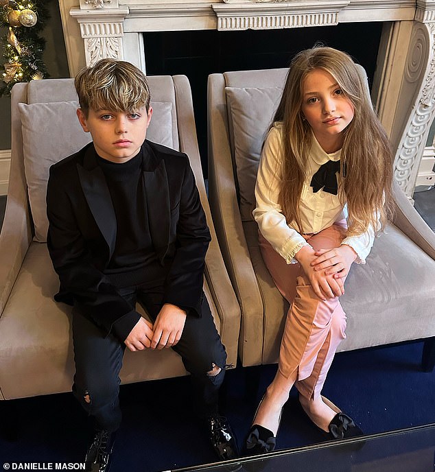 Danielle, sister of EastEnders star Jessie Wallace, is mother to children Rudy (left) and Delilah, 10 (right), who she shares with ex Tony Giles.