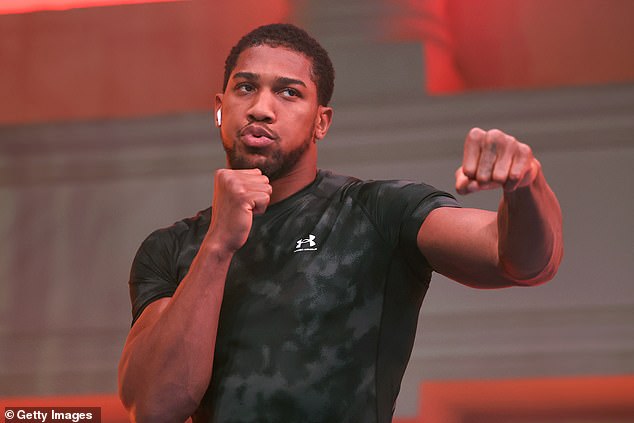 Ngannou admits he no longer has the element of surprise in his favor but still hopes to beat Anthony Joshua (pictured) on Friday.