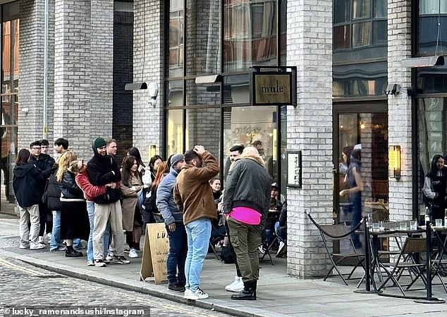 The restaurant often posts snapshots of long lines of people waiting outside to enter the hotspot.