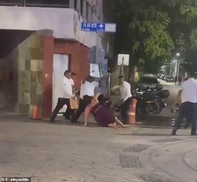 Taxi drivers were seen on video assaulting a couple over the weekend in Playa del Carmen, Mexico, after the couple reportedly refused to pay an exorbitant taxi fare when they were dropped off near a nightclub.