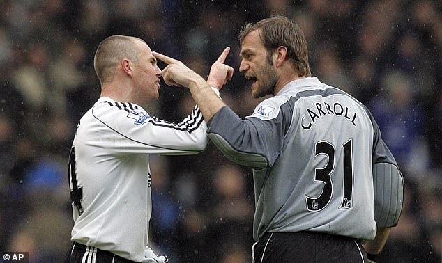 Kenny Miller and Roy Carroll blame each other after Derby concede