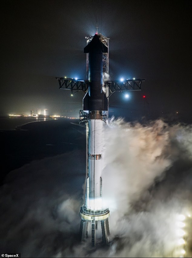 The test launch took place at SpaceX's Starbase facility in Boca Chica, Texas.