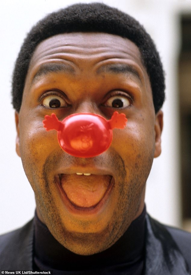 Lenny co-founded the charity with Richard Curtis and has fronted Red Nose Day specials since its inception as a charity in 1985. Lenny is pictured in 1989