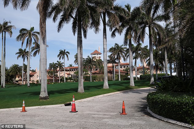 Palm Beach is coming to the end of its season. Many wealthy residents will spend the summer in cooler climates. The exterior of Trump's Mar-a-Lago estate is seen here